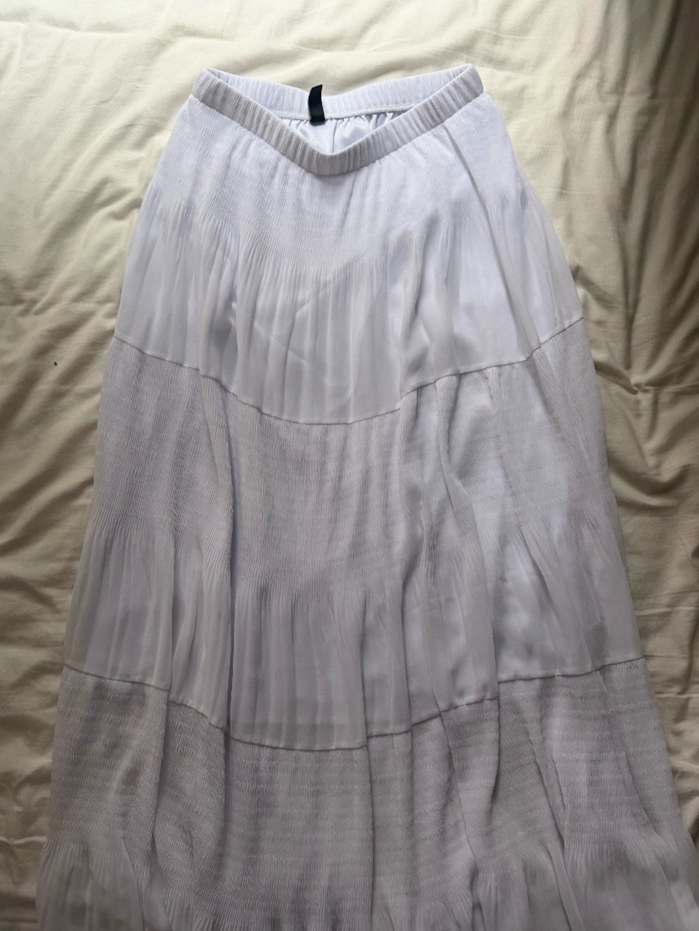 Long White Boho Skirt – Size Medium - Picture 1 of 3